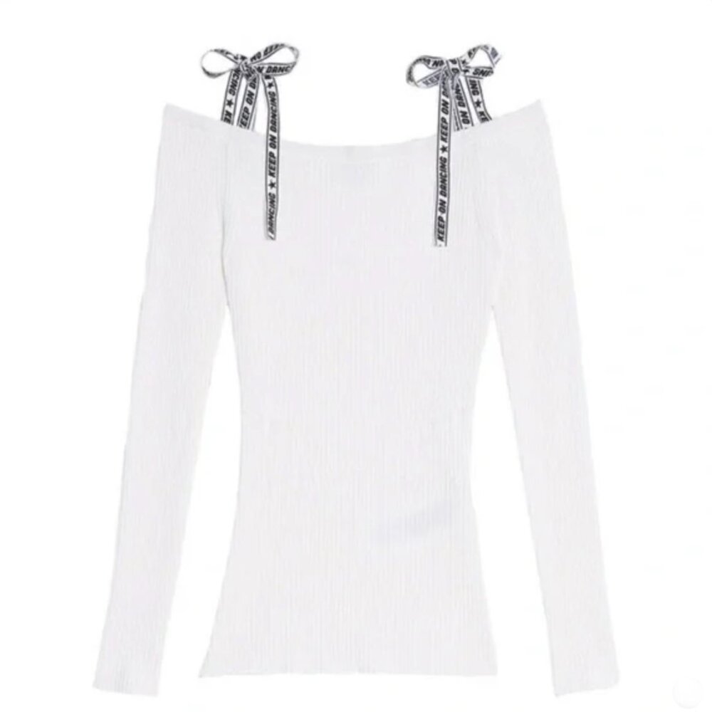 Sandro Rayann Dancing Tie Cold Shoulder Sweater_L